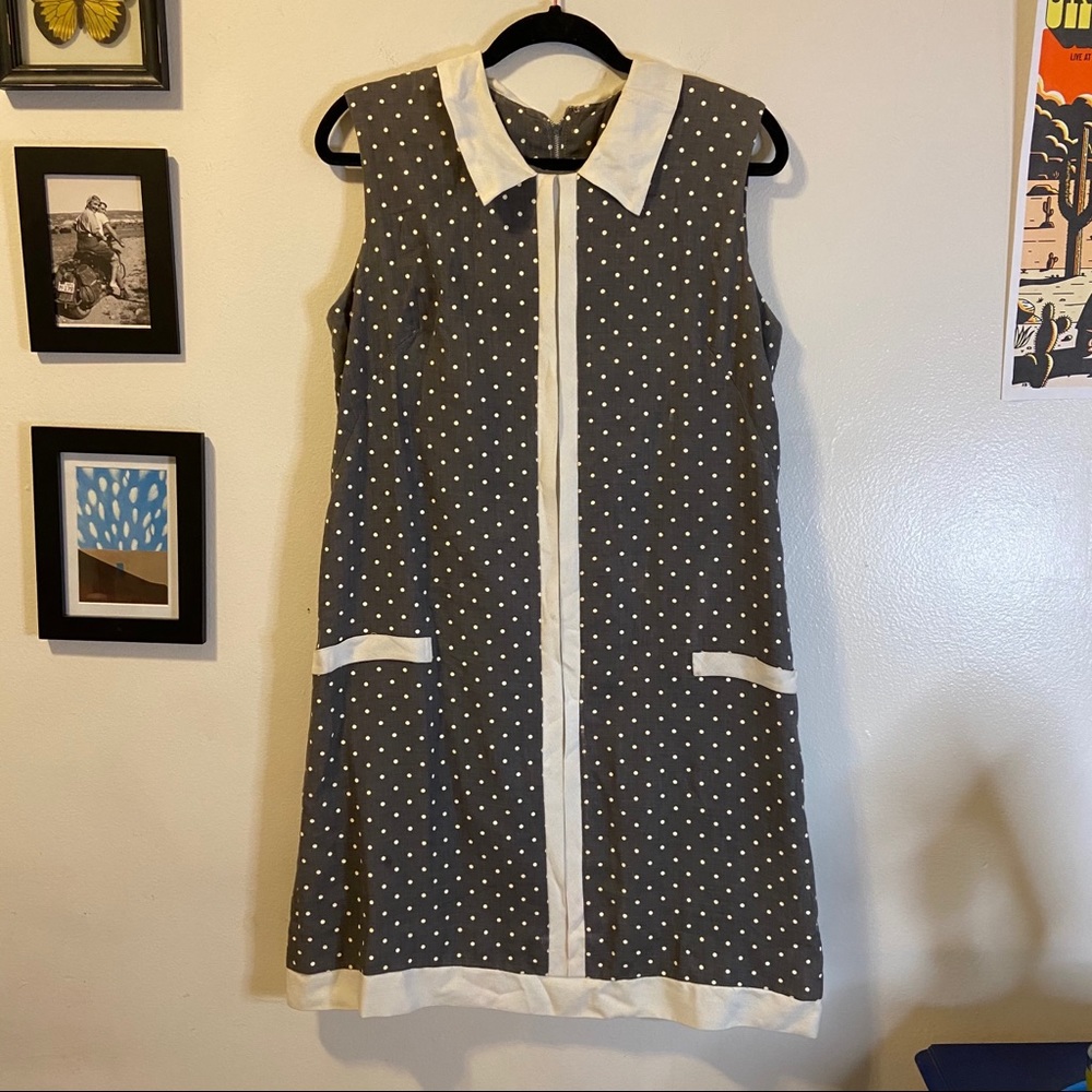 Vintage 50s/60s 100% Cotton polka dot dress